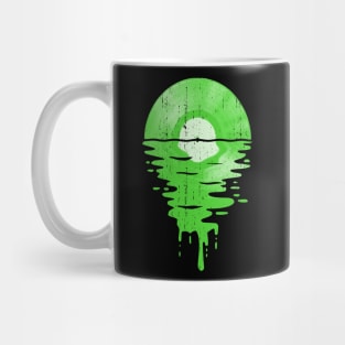 Cool Music Vinyl Record Vintage Retro Green Mug